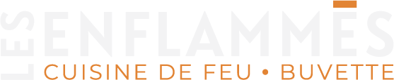 logo texte du restaurant les enflammés